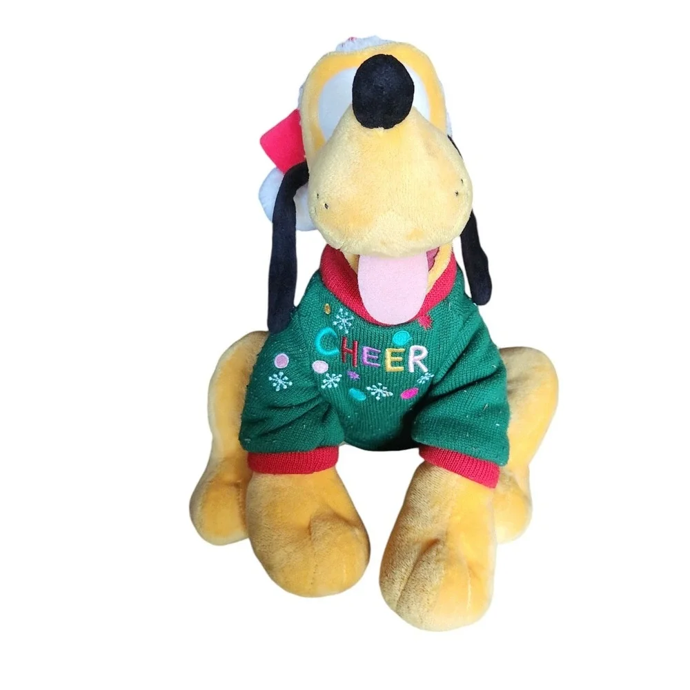 Disney Store Pluto Christmas Edition Plush 11